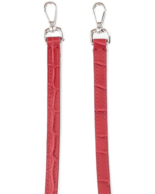 Jacquemus Red Croc-Effect Knotted Clutch Bag