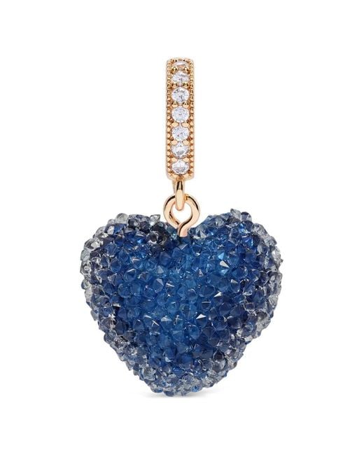 Crystal Haze Jewelry Blue Jelly Heart Pendant Connector