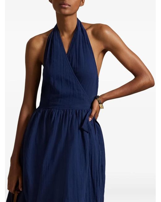 Polo Ralph Lauren Blue Cotton Sleeveless Dress