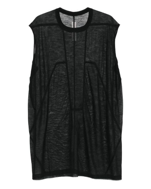 メンズ Rick Owens ノースリーブ トップ Black