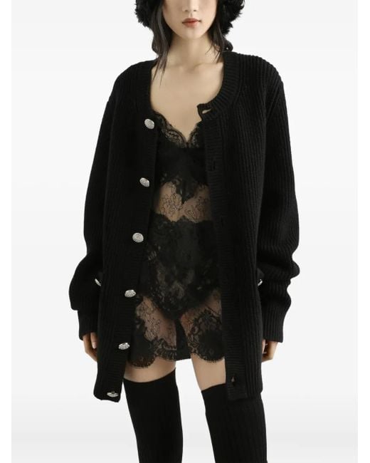 Dolce & Gabbana Virginwool Cardigan Black