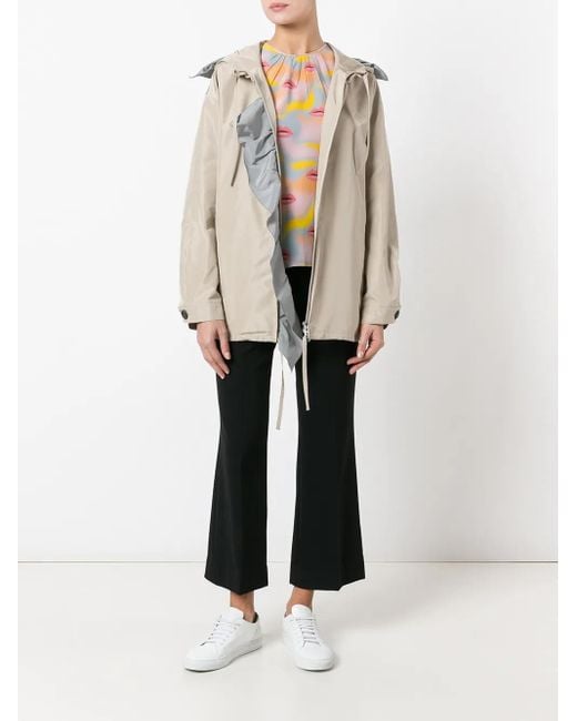 Prada Natural Hooded Belted Jacket
