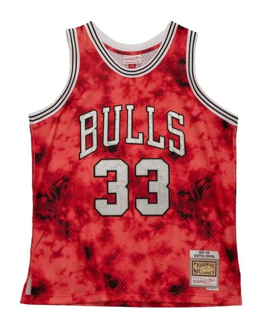 Mitchell & Ness Red X Nba Chicago Bulls 1997 Pippen Galaxy Swingman Tank Top for men