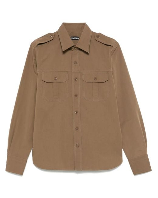 Tom Ford Natural Poplin Shirt for men
