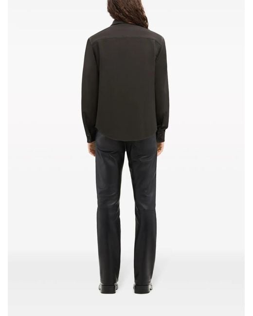 Courreges Gray One Pocket Twill Shirt