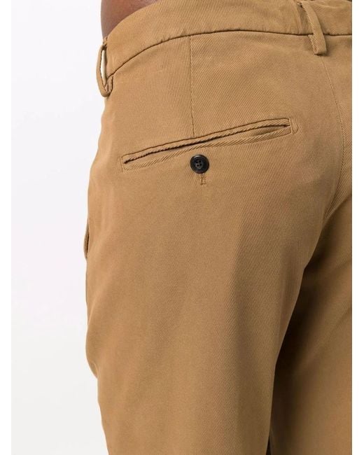 Dondup Natural Cropped Tapered Chino Trousers for men