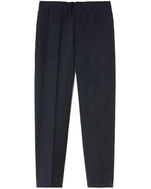 Jil Sander Wollen Broek Met Toelopende Pijpen in het Blue voor heren