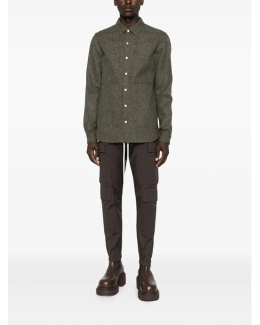Rick Owens Gray Drawstring Cargo Trousers for men