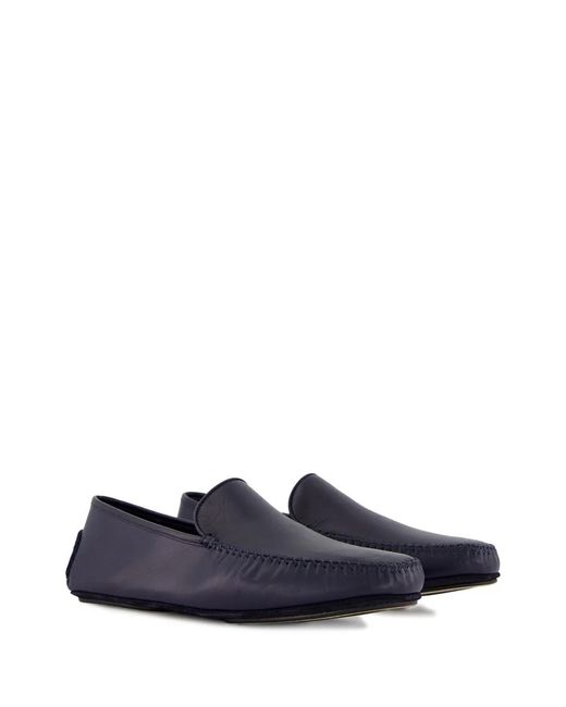 Manolo Blahnik Blue Mayfair Leather Loafers for men