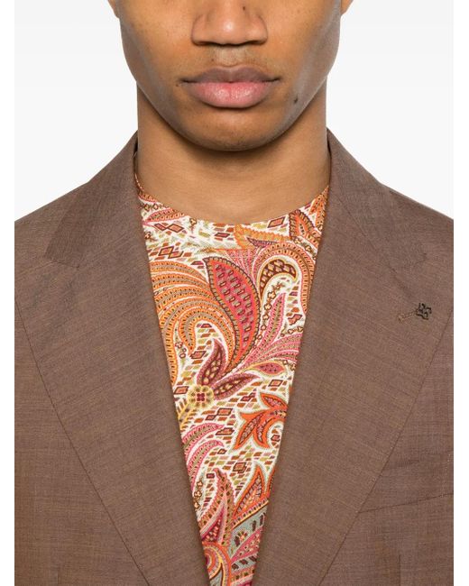 Tagliatore Brown Single-Breasted Suit for men