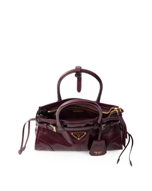 Prada Purple Bonnie Leather Mini-Bag
