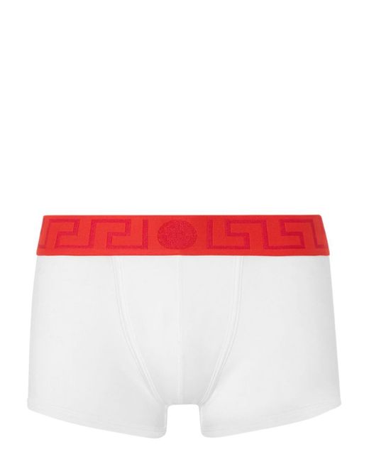 Versace Red Greca Border Logo-waistband Boxers for men