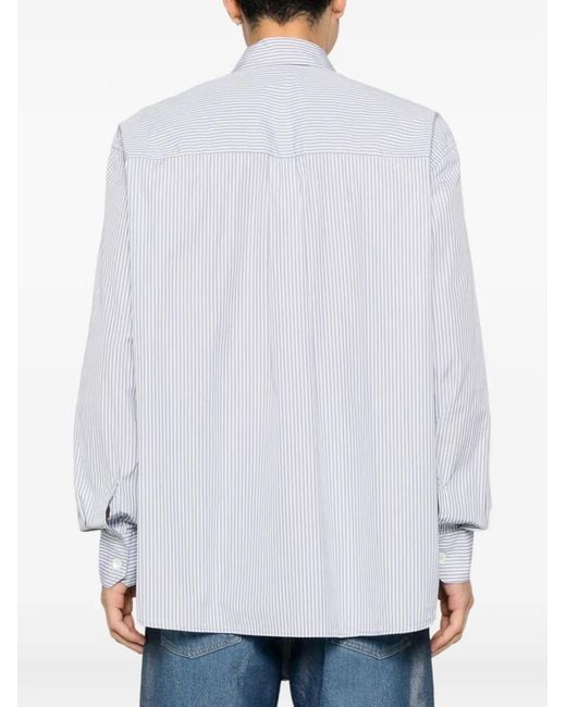 Our Legacy White Faubourg Stripe Super Poplin Shirt for men
