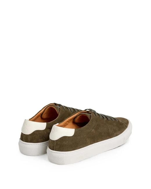 Hackett Green Idol Suede Sneakers for men