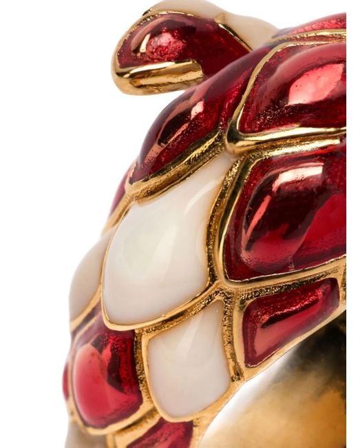 Roberto Cavalli Pink Snake Ring