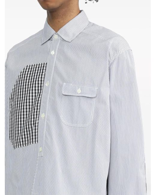 Junya Watanabe Gray Panelled Cotton Shirt for men