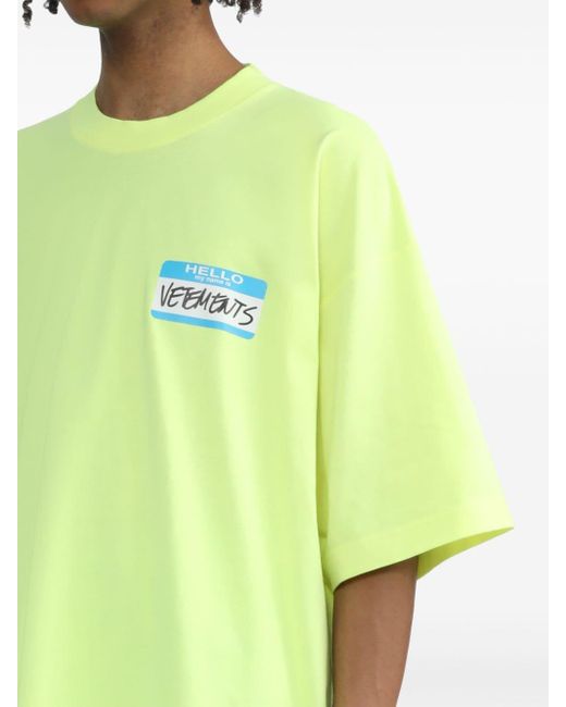 Vetements T-shirt Met Print in het Green voor heren