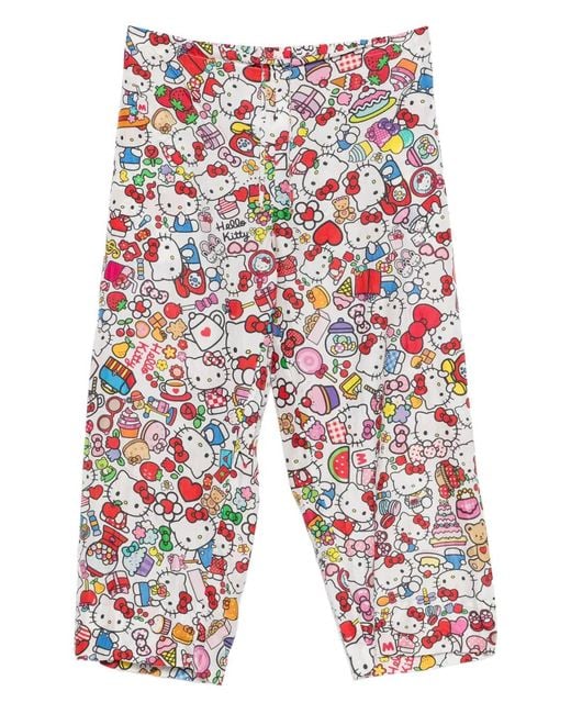 Péro Red Graphic Print Trousers