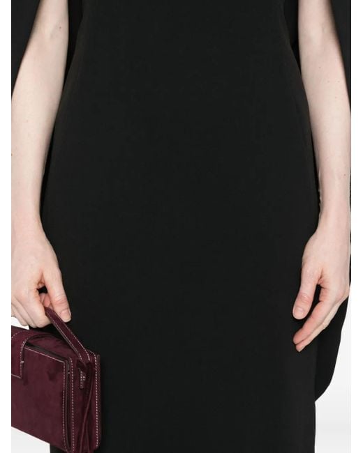 Abito Midi Con Scollo All'Americana di Alberta Ferretti in Black