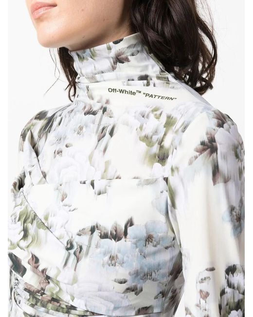 Off-White c/o Virgil Abloh White Pattern Print Long-Sleeve T-Shirt