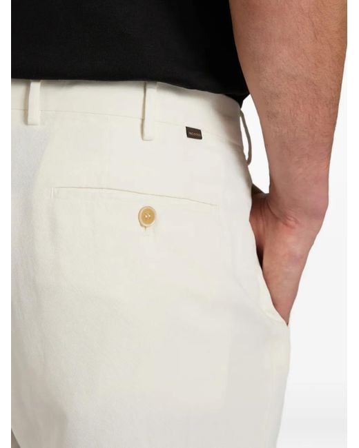 Slowear White Pleated Trousers for men