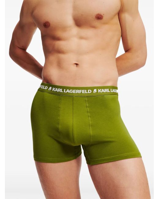 Karl Lagerfeld Boxershorts Mit Logo-Print (3Er-Set) in Green für Herren