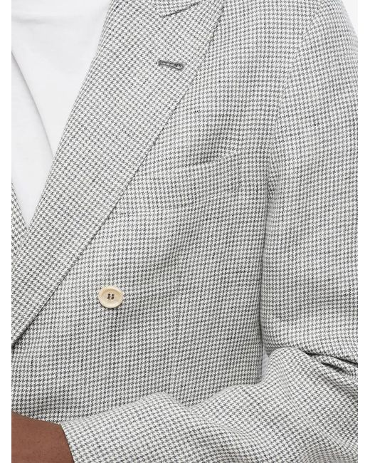 Brunello Cucinelli Gray Veste À Boutonnière Croisée for men