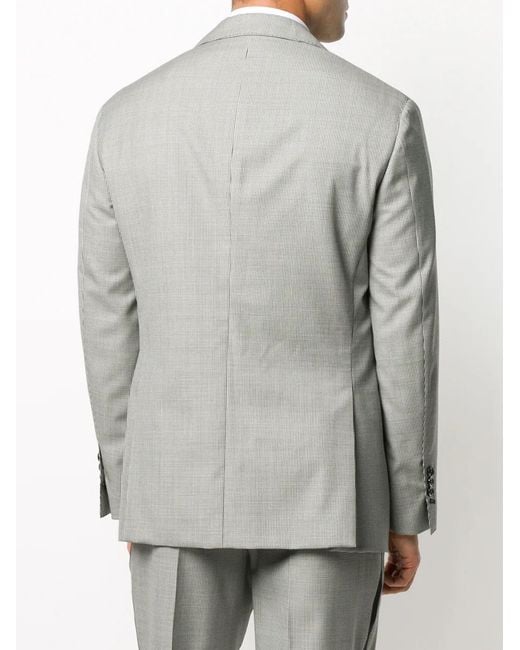 Brunello Cucinelli Gray Single-Breasted Fitted Blazer for men