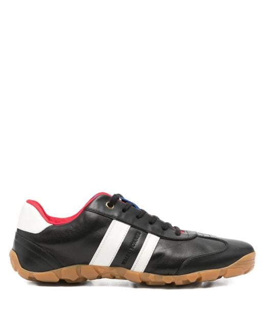 Wales Bonner Black Striped Lace-Up Sneakers