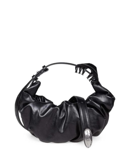 DIESEL Black Grab-D-Small Scruched Bag