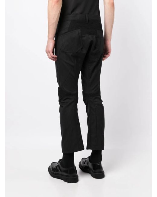 Junya Watanabe Black Wool Cropped Trousers for men