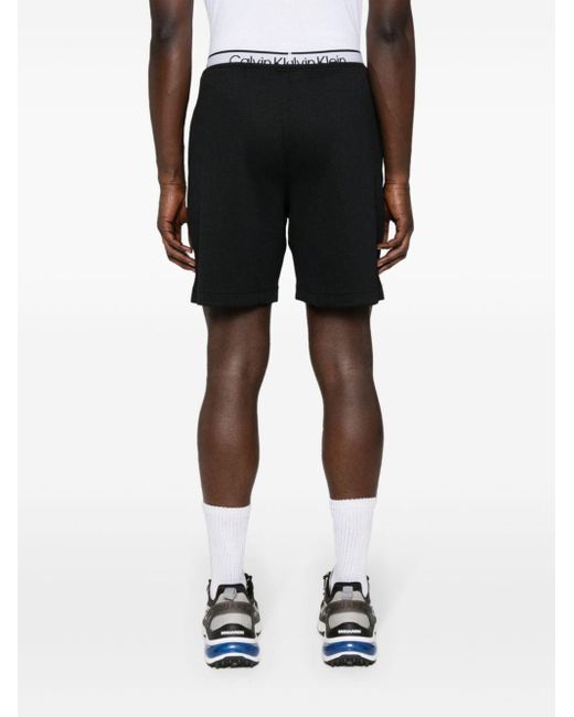 Calvin Klein Performance-Shorts mit doppeltem Bund in Black für Herren