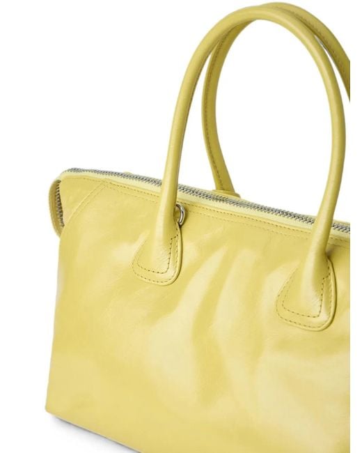 Miu Miu Metallic Logo-Embossed Leather Shoulder Bag