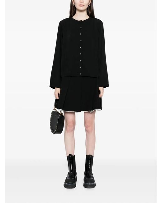 Agnes B. Black Press-Stud Blouse