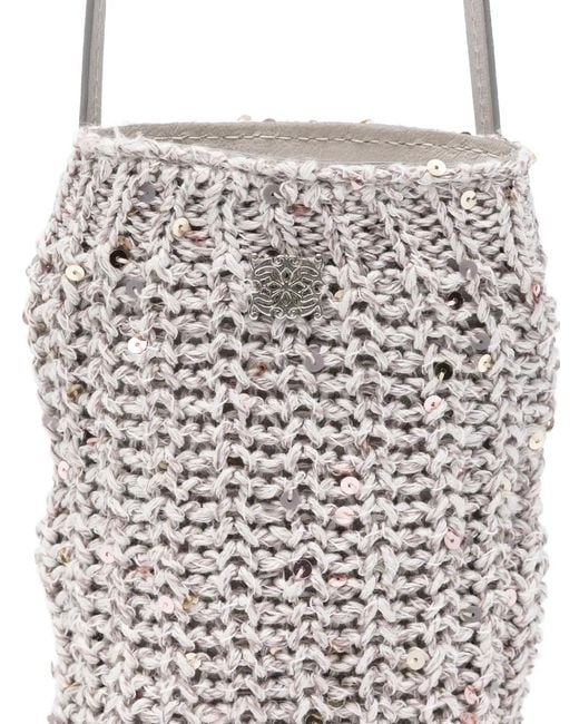 Panicale White Sac À Bandoulière À Sequins
