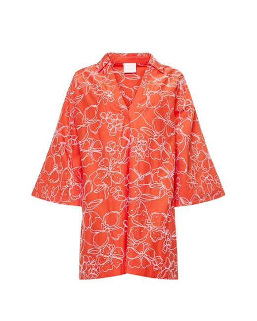 Cinq À Sept Red Arcia Kaftan Dress