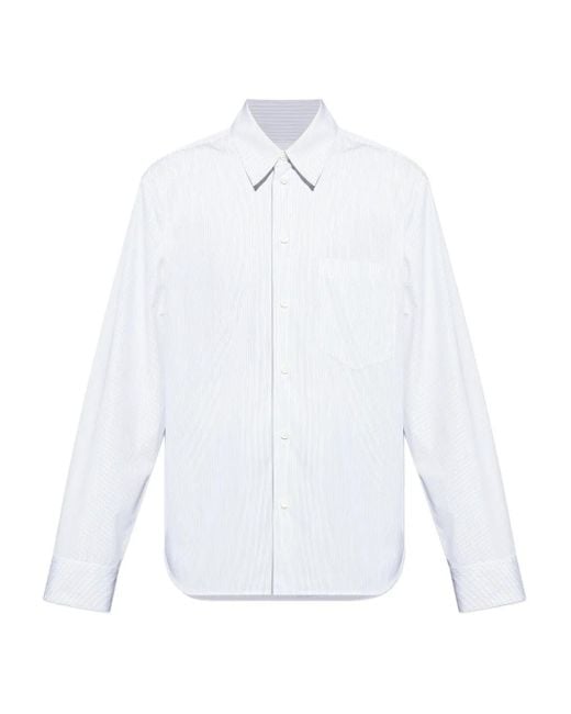 Jil Sander White Striped Shirt for men