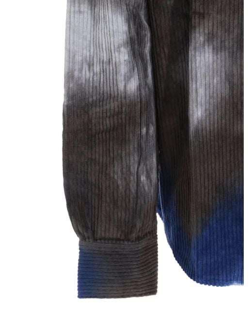 Mauna Kea Blue Corduroy Tie-Dye Shirt for men