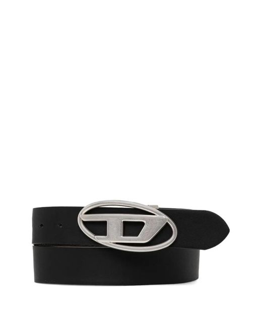 DIESEL Black 3.9Cm Reversible Leather Belt for men