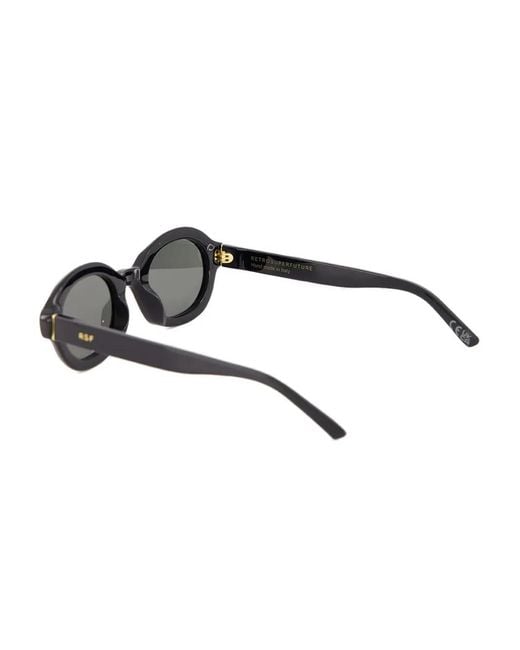 Retrosuperfuture Gray Oval-Frame Sunglasses for men