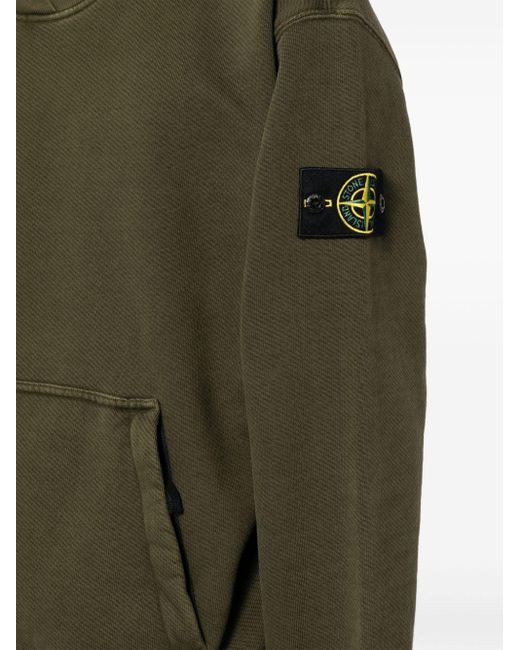 Stone Island Green Compass-badge Ribbed-knit Jumper for men