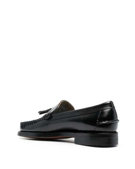 Sebago Black Tassel-Detail Leather Loafers for men
