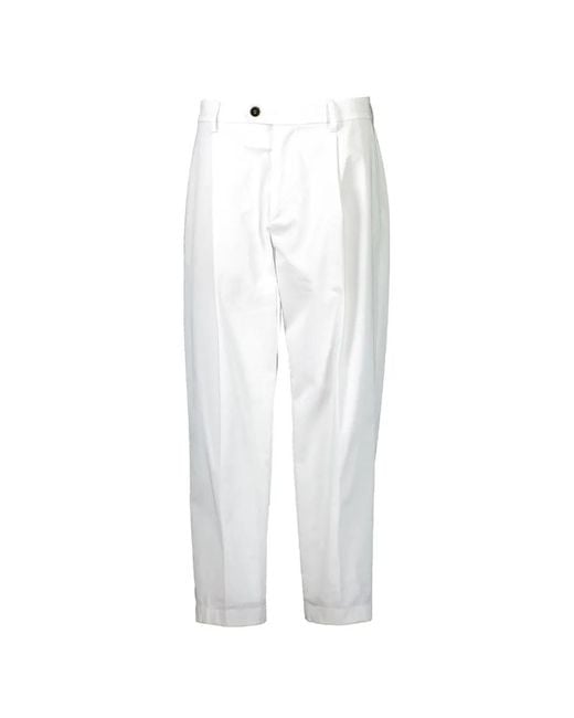 Eleventy White Pence Over Trousers for men