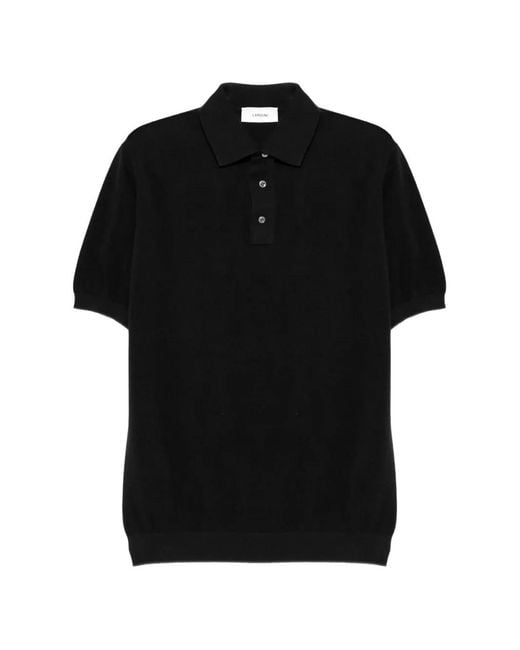 Lardini メンズ ブラック ポロシャツ 【公式通販】