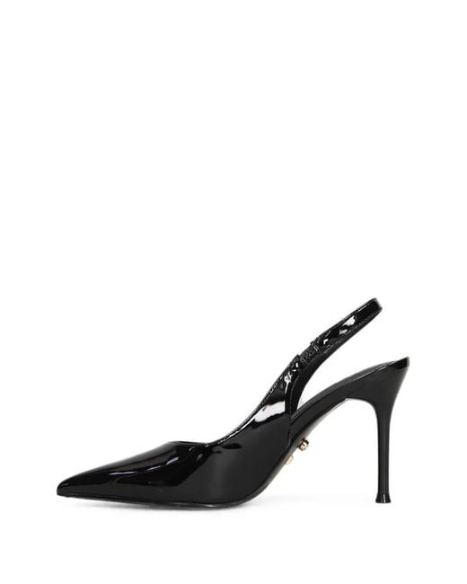 Twentyfourhaitch Black Ayora Pointed-Toe Slingback Pumps