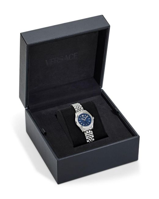 Orologio Greca Time 30mm di Versace in Blue