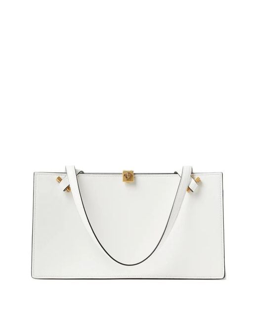 Versace White Severine Leather Tote Bag