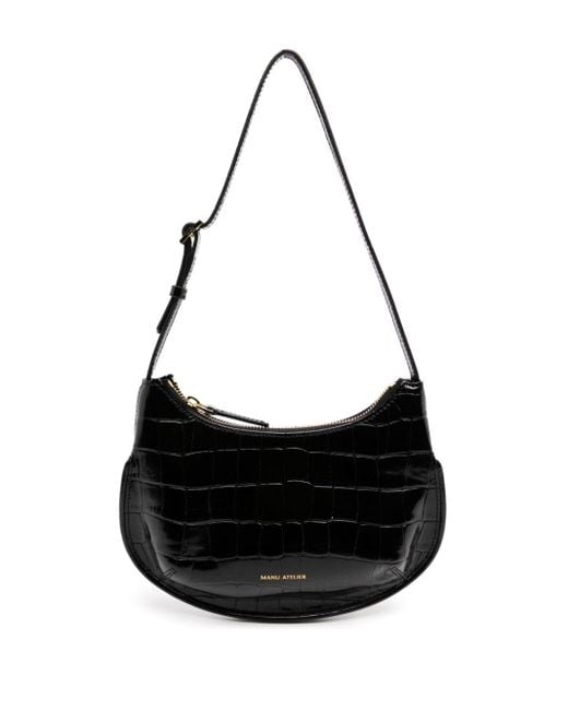MANU Atelier Ilda クロコエンボス ショルダーバッグ Black