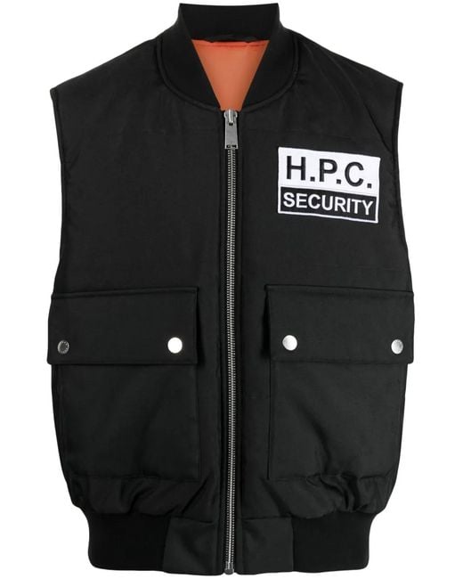Heron Preston Black H.P.C. Security Gilet for men