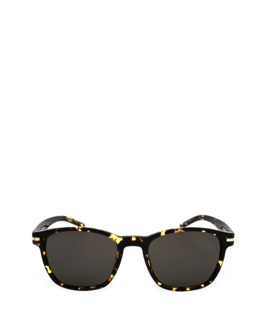 Boss Black Tortoiseshell-Effect Square-Frame Sunglasses for men
